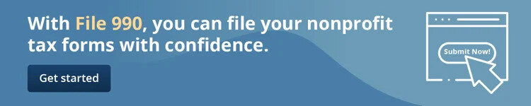 With File 990, you can file your nonprofit tax forms with confidence. Click here to get started.